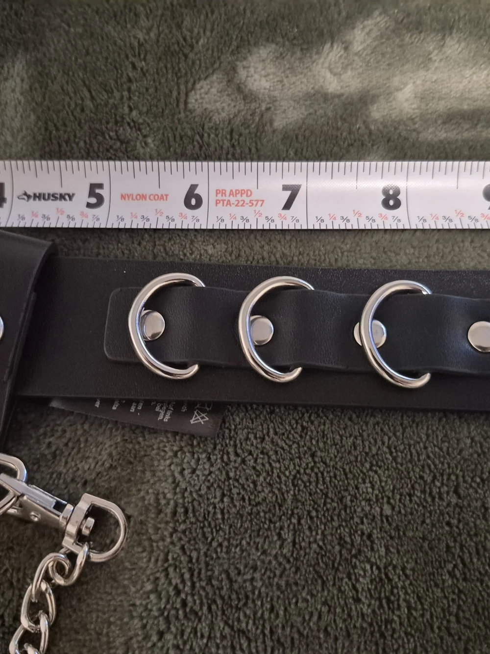 Disturbia Draconoid Belt Size Small Vegan Leather With Removable Chains NWT